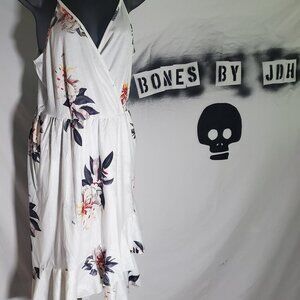 LNTRANICE White with Flower Print Sundress Sz L NWT